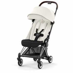 Cybex COYA Compact Stroller - Chrome / Dark Brown / Off White
