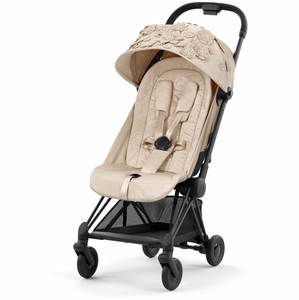 Cybex COYA Compact Stroller - Simply Flowers - Beige / Matte Black