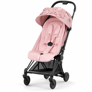 Cybex COYA Compact Stroller - Simply Flowers - Pink / Matte Black
