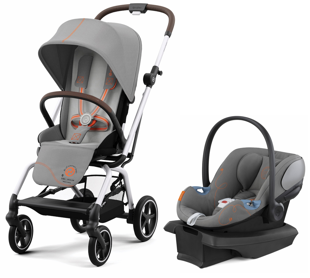 Cybex Eezy Twist +2 V2 + Aton G SensorSafe Travel System Bundle - Lava Grey / Lava Grey