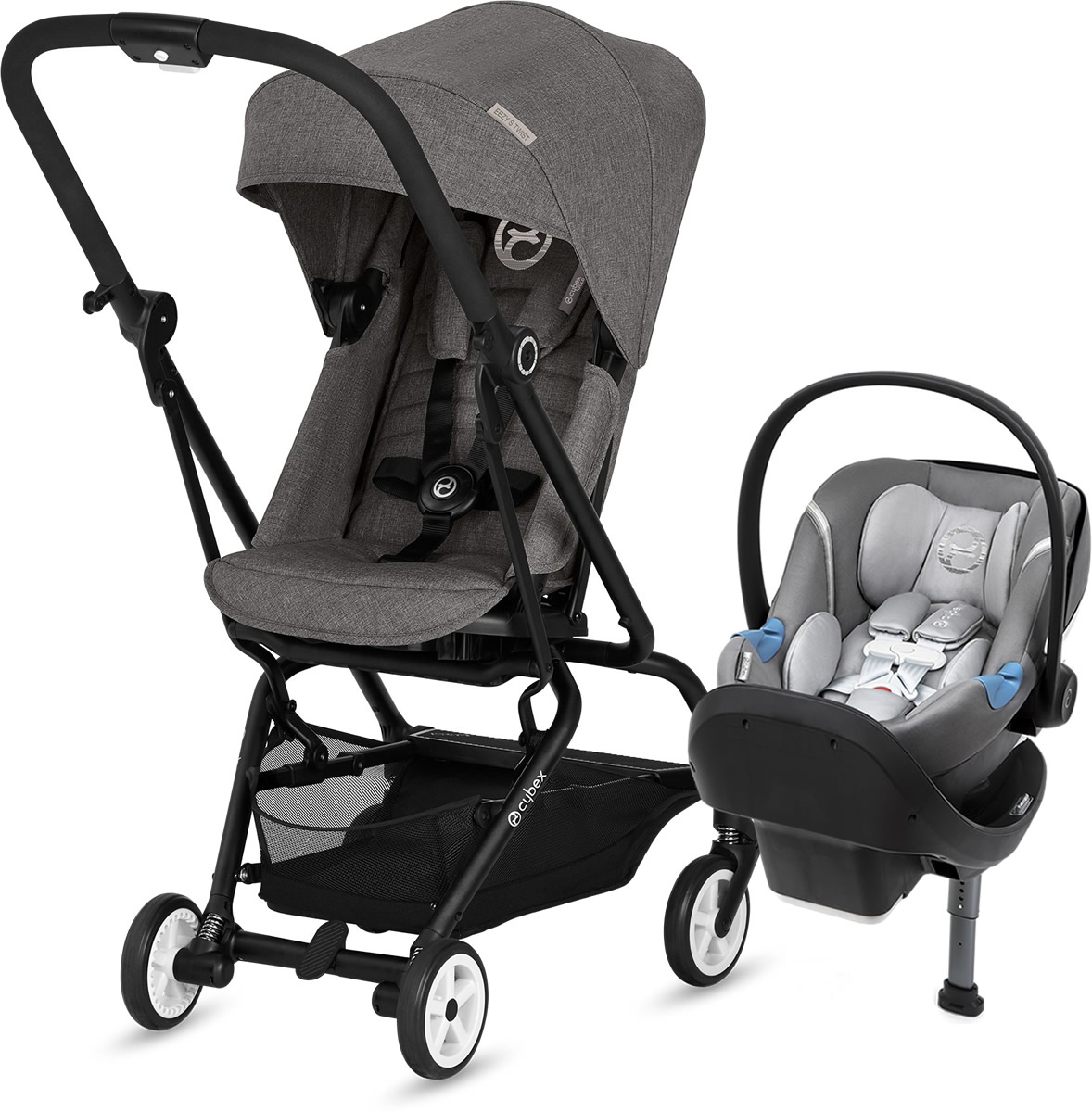 Cybex Eezy S Twist + Aton M Travel System Manhattan Grey
