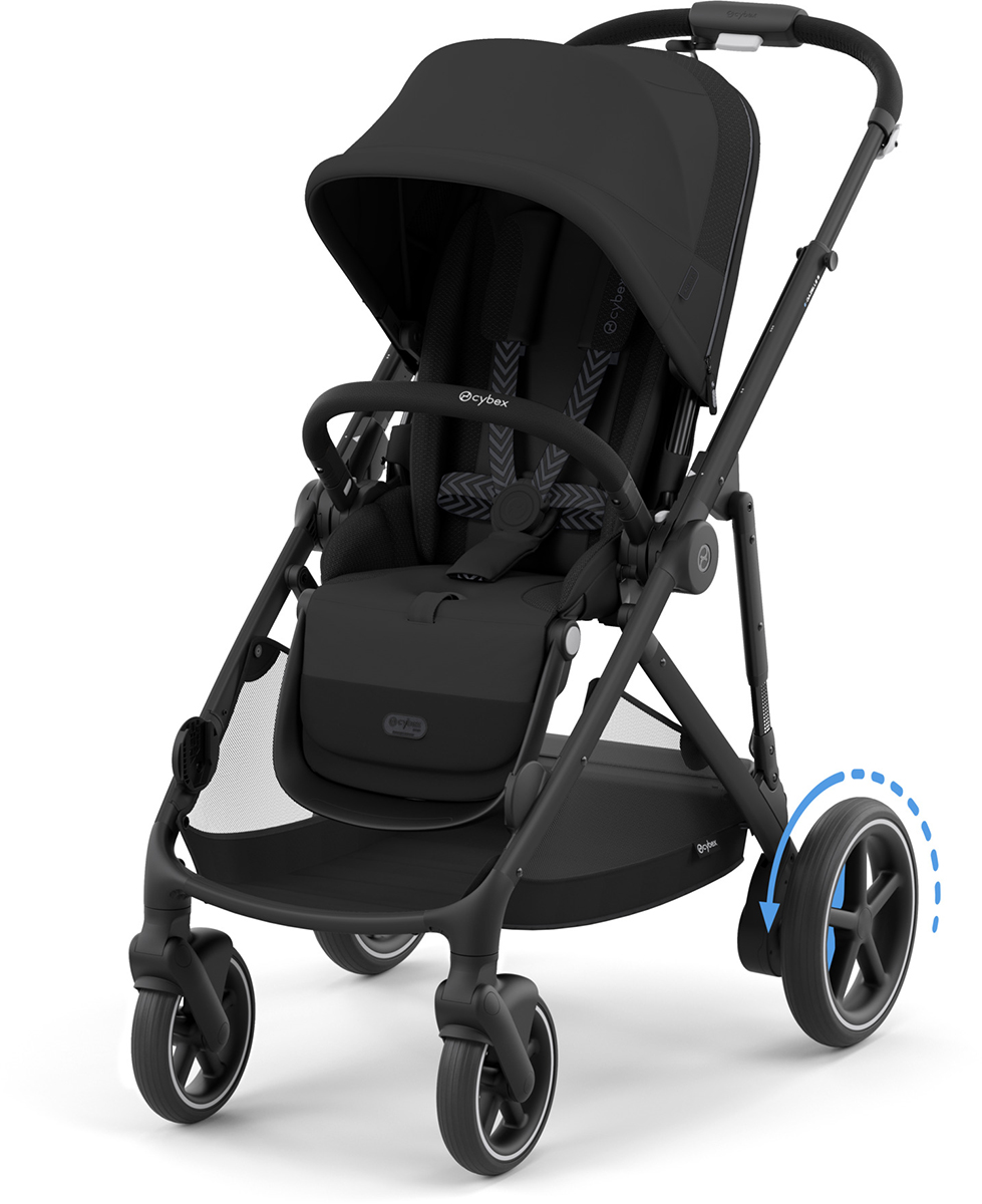 Cybex eGazelle Electronic Assist Stroller - Black Frame / Moon Black