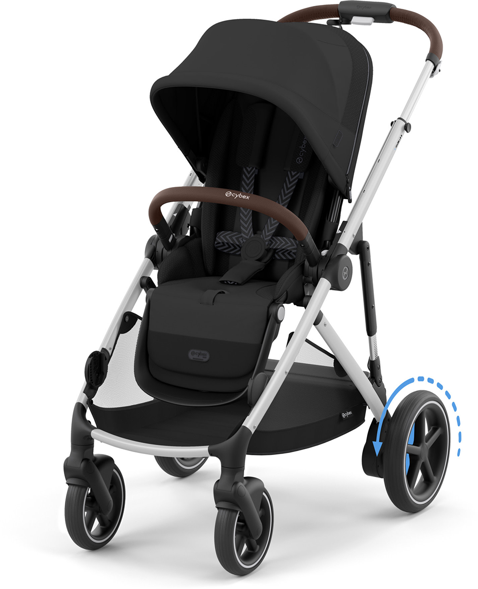 Cybex eGazelle Electronic Assist Stroller - Silver Frame / Moon Black