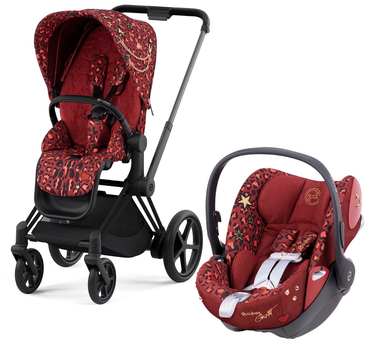 Cybex ePriam 2 + Cloud Q Travel System Bundle - Rockstar by Alec Voelkel