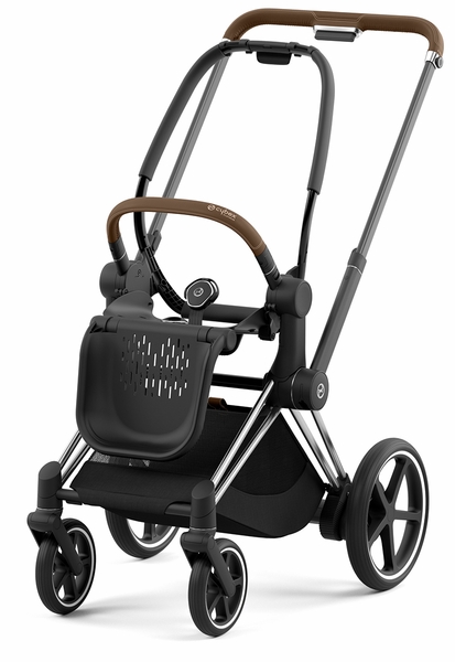Cybex ePriam 2 Stroller Frame - Chrome / Brown
