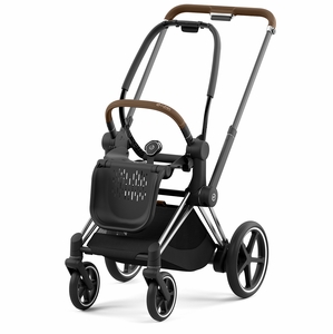 Cybex ePriam 2 Stroller Frame - Chrome / Brown