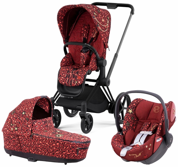 Cybex ePriam 2 with Lux Bassinet + Cloud Q Travel System Bundle - Rockstar by Alec Voelkel