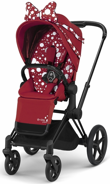 Cybex ePriam Complete Stroller Bundle - Petticoat Red by Jeremy Scott