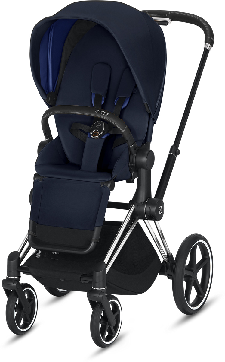Cybex ePriam Stroller 2019 Chrome/Black/Indigo Blue