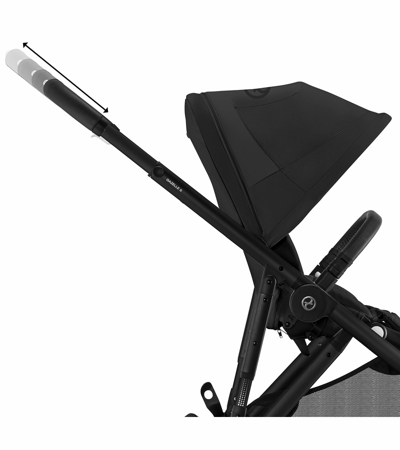 Cybex Gazelle S 2 SingletoDouble Stroller Black Frame / Moon Black