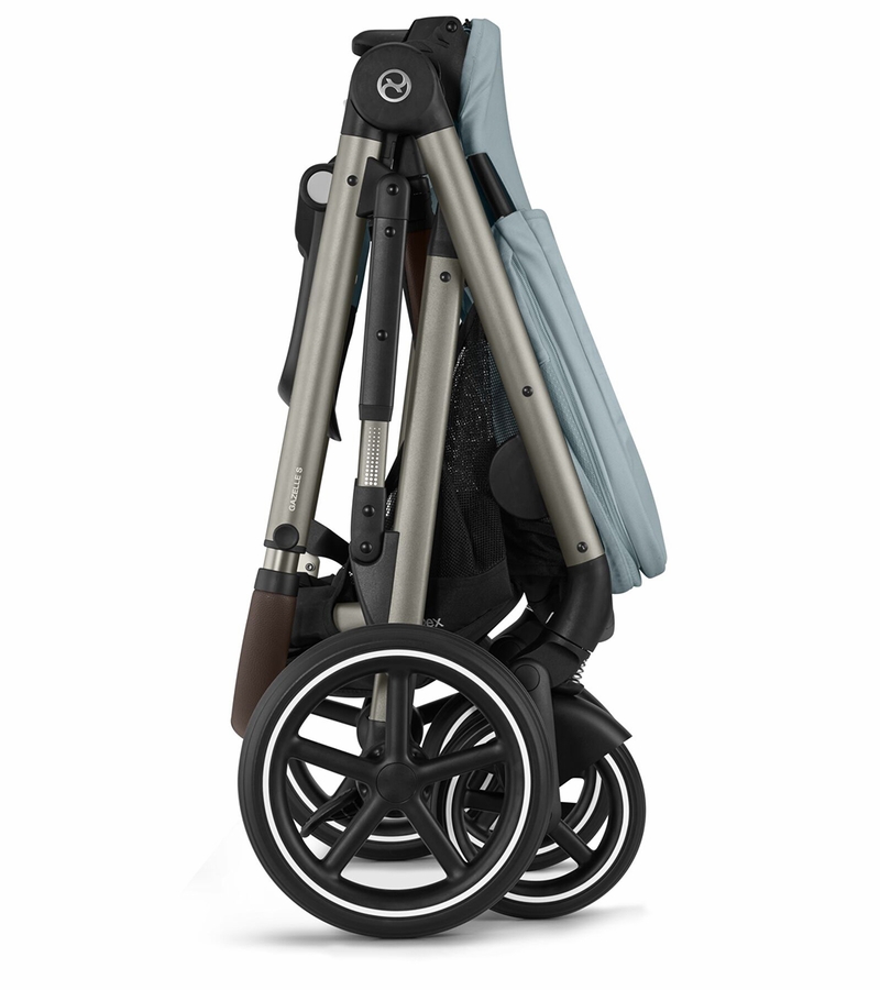 Cybex Gazelle S 2 Single-to-Double Stroller - Taupe Frame / Sky Blue