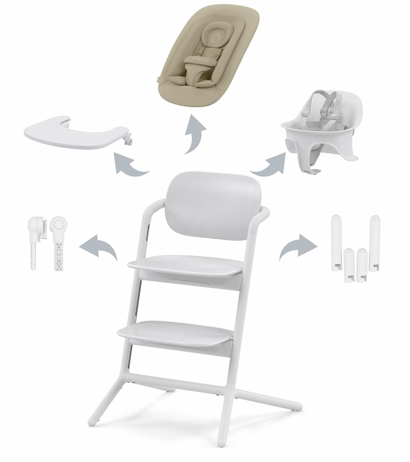 Cybex LEMO 2 High Chair 4 in 1 Set All White cybex-lemo-2-high-chair-4-in-1-set-all-white