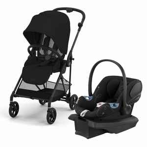 Cybex Melio Carbon 3 + Aton G Travel System Bundle - Moon Black / Moon Black