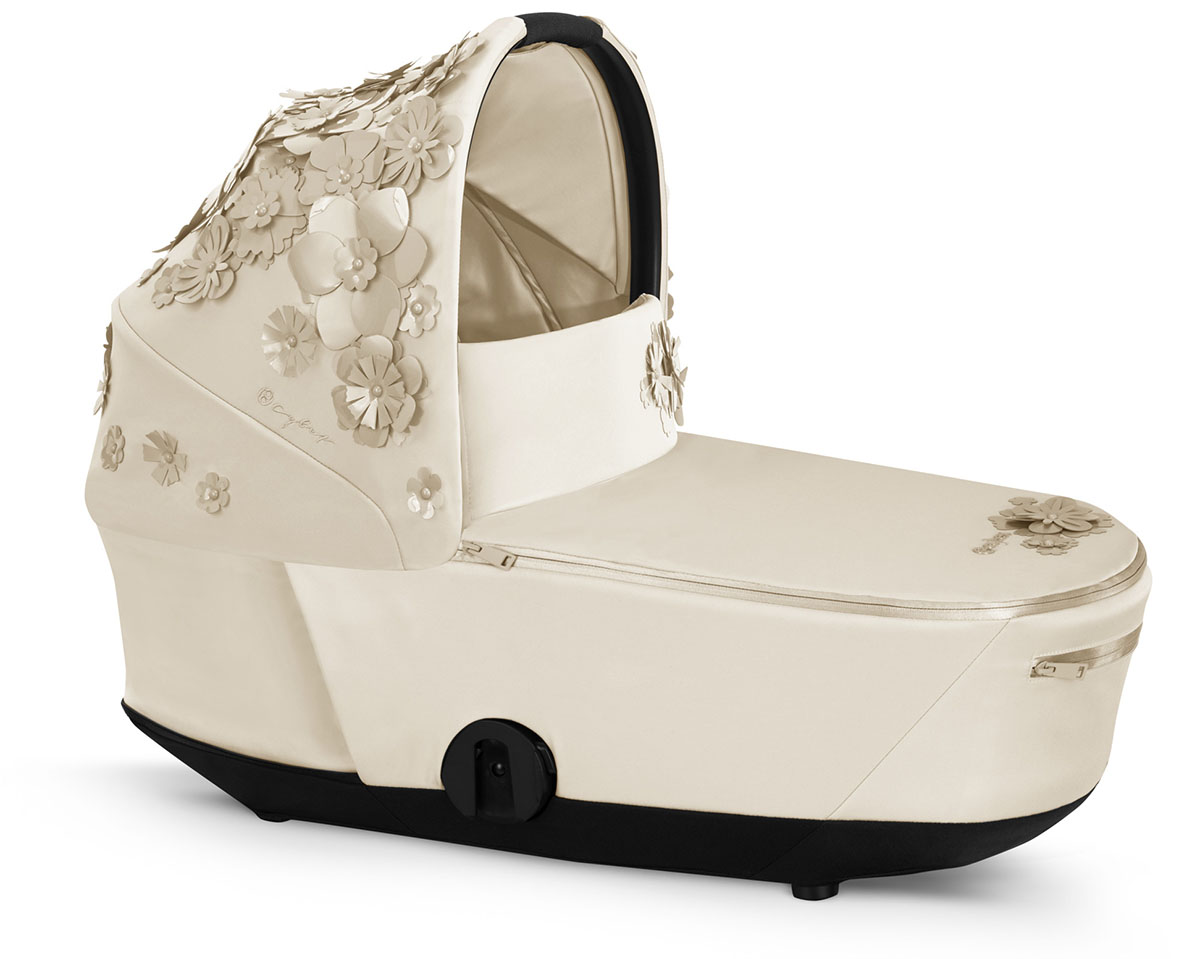 Cybex Mios 3 Lux Carry Cot - Simply Flowers Nude Beige