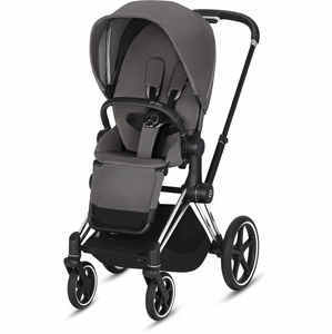 Cybex Priam 3 Complete Stroller - Chrome/Black/Manhattan Grey