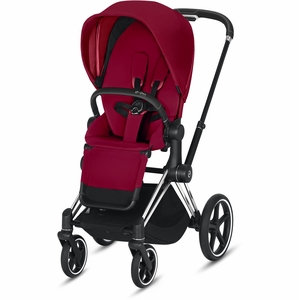 Cybex Priam 3 Complete Stroller - Chrome/Black/True Red
