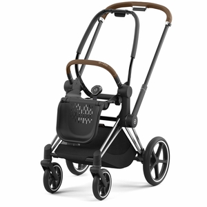Cybex Priam 4 Stroller Frame - Chrome / Brown