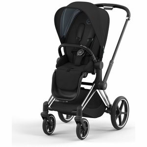 Cybex Priam 4 Stroller (One Box) - Chrome / Black / Deep Black