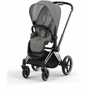 Cybex Priam 4 Stroller (One Box) - Chrome / Black / Soho Grey