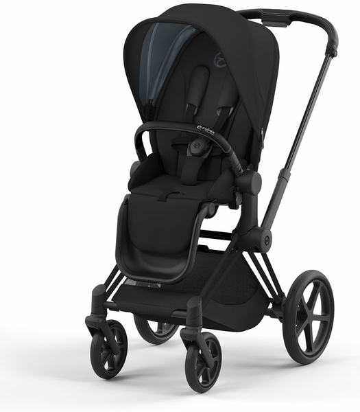 Cybex Priam 4 Stroller (One Box) - Matte Black / Black / Deep Black