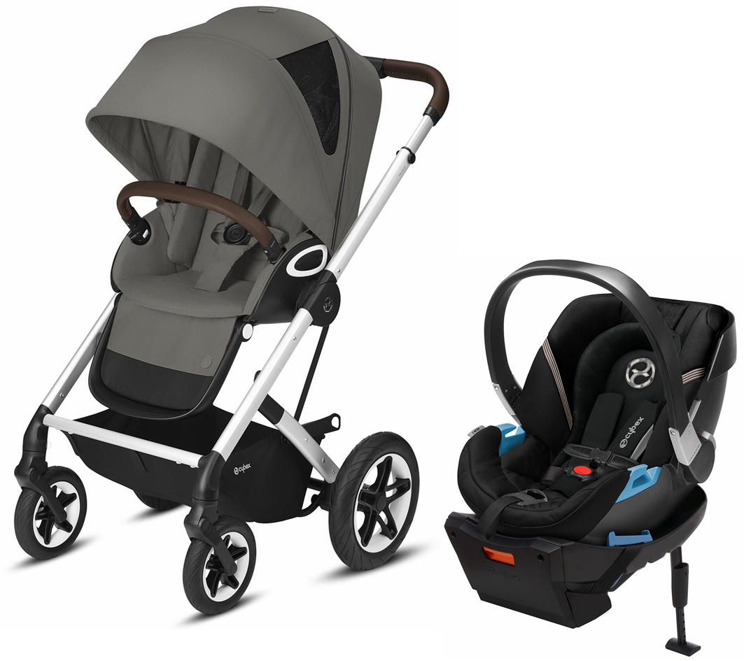 Cybex Talos Lux + Aton 2 Travel System Bundle - Soho Grey / Deep Black