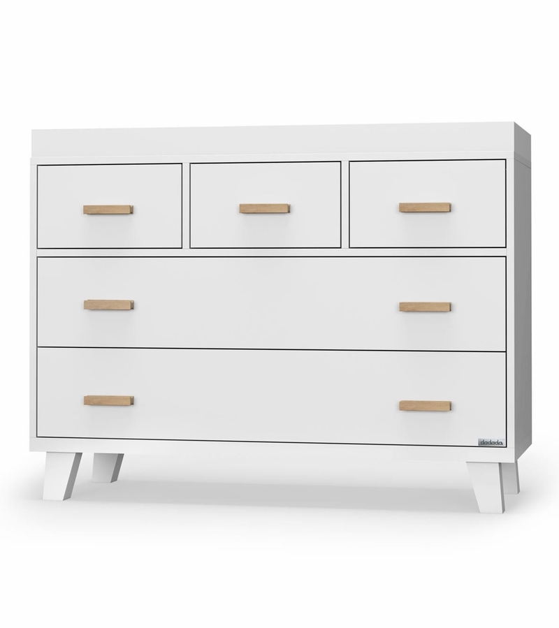 dadada Boston 5Drawer Dresser AllWhite