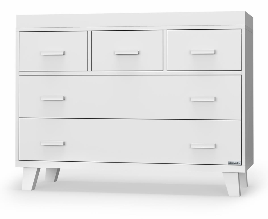 dadada Boston 5Drawer Dresser AllWhite