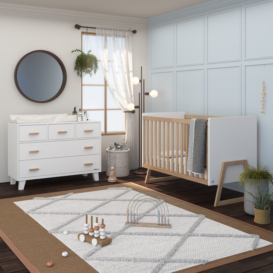 dadada Boston 5Drawer Dresser AllWhite