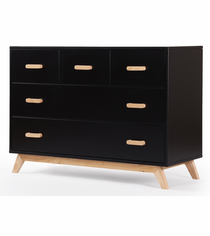 dadada Soho 5Drawer Dresser Black / Natural