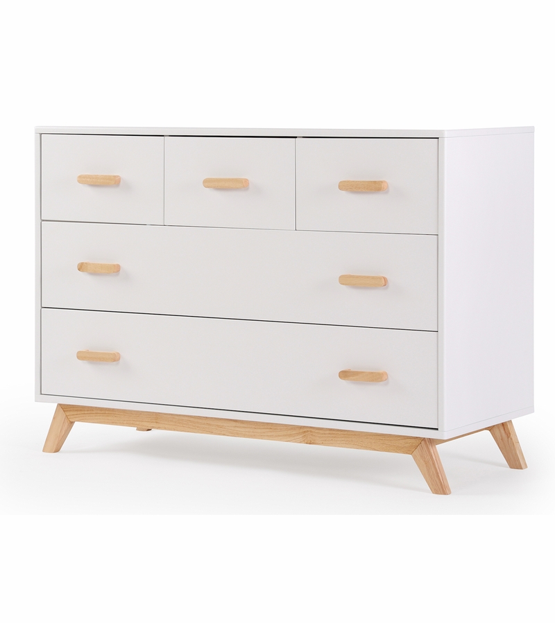dadada Soho 5Drawer Dresser White / Natural