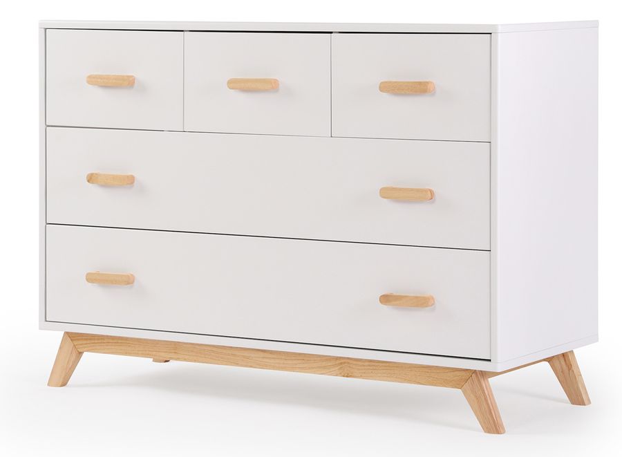 dadada Soho 5Drawer Dresser White / Natural