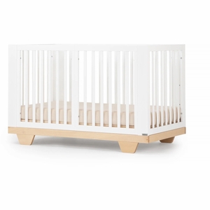dadada Spirit 7-in-1 Convertible Crib - White / Natural