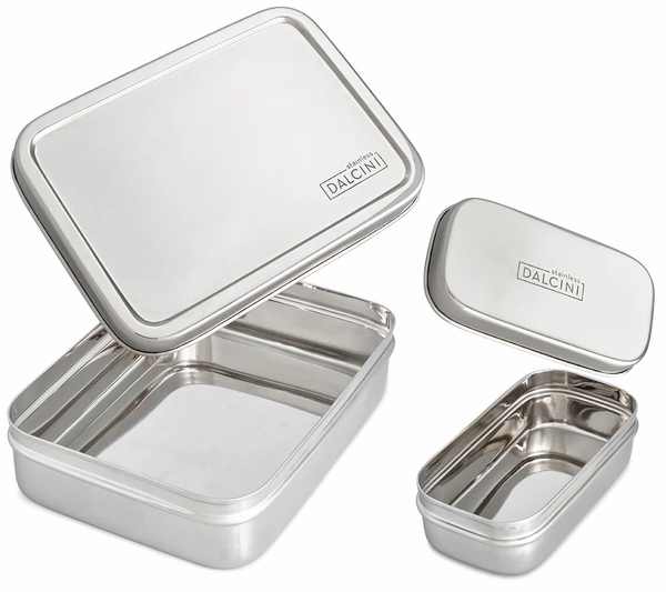 Dalcini Stainless Bistro & Snacker Combo Stainless Steel Storage Set