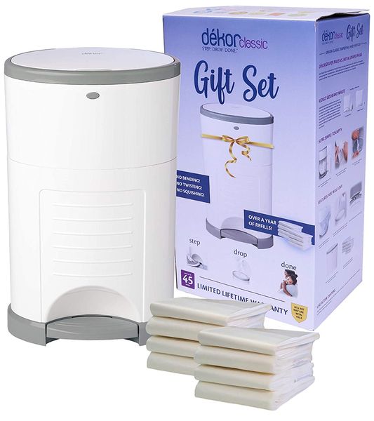 Dekor Classic Diaper Pail Gift Set White