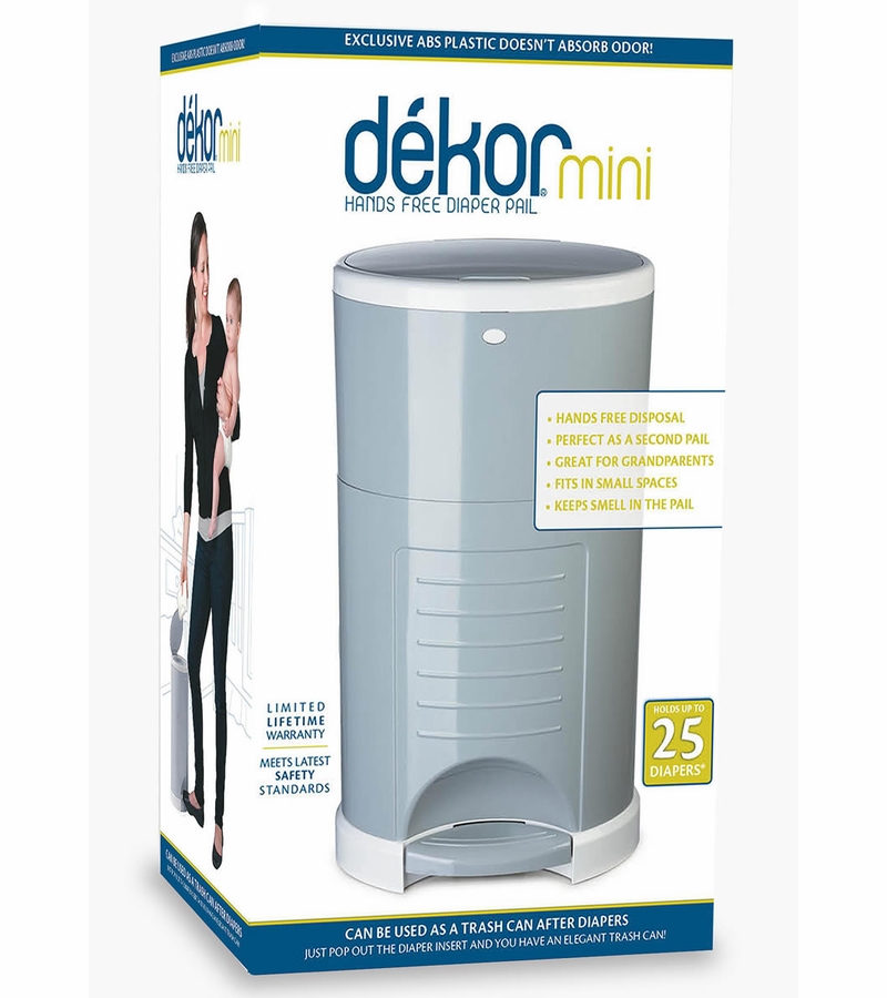 Dekor Diaper Dekor Mini Diaper Pail Gray