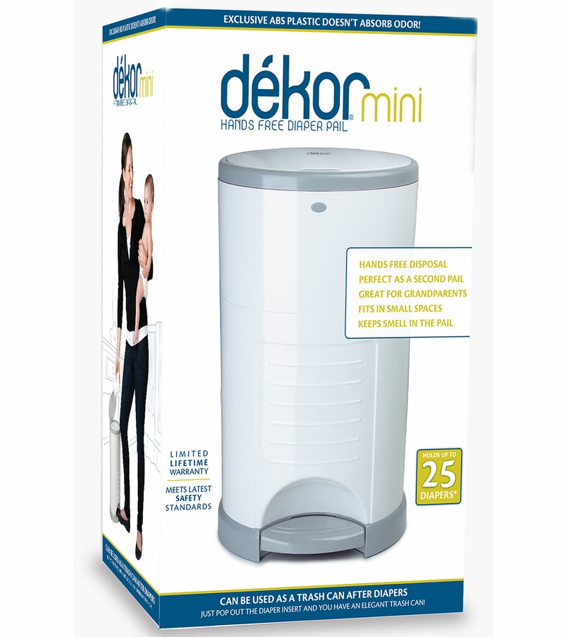 Dekor Diaper Dekor Mini Diaper Pail White