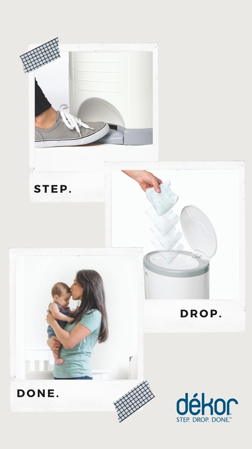 Dekor Plus Diaper Pail Gift Set White