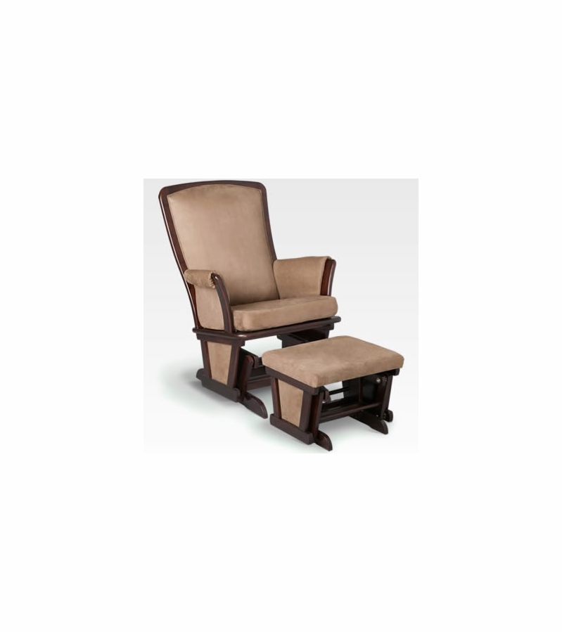 Delta Upholstered Glider & Ottoman Black Cherry Espresso