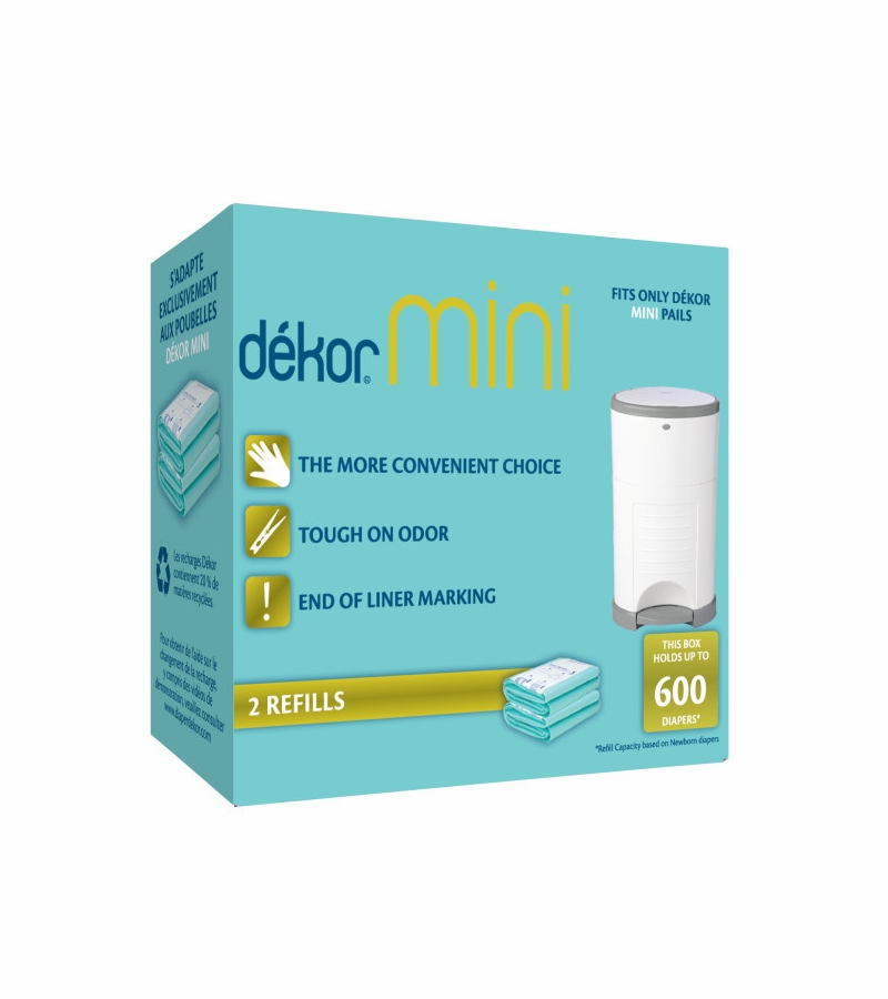 Diaper Dekor Mini Refill, 2Pack