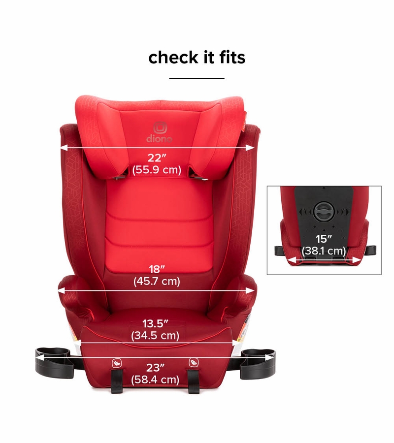 Diono Monterey 2XT Latch 2in1 Booster Car Seat Red