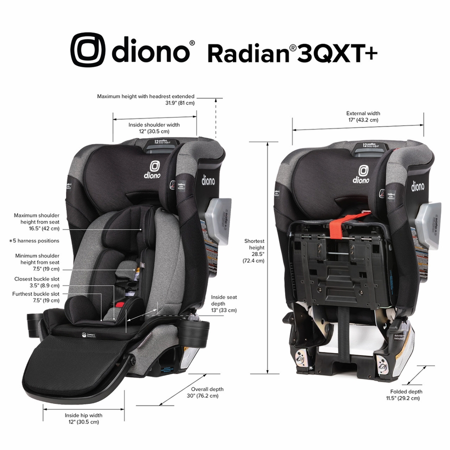 Diono Radian 3QXT+ FirstClass SafePlus Narrow AllinOne Convertible