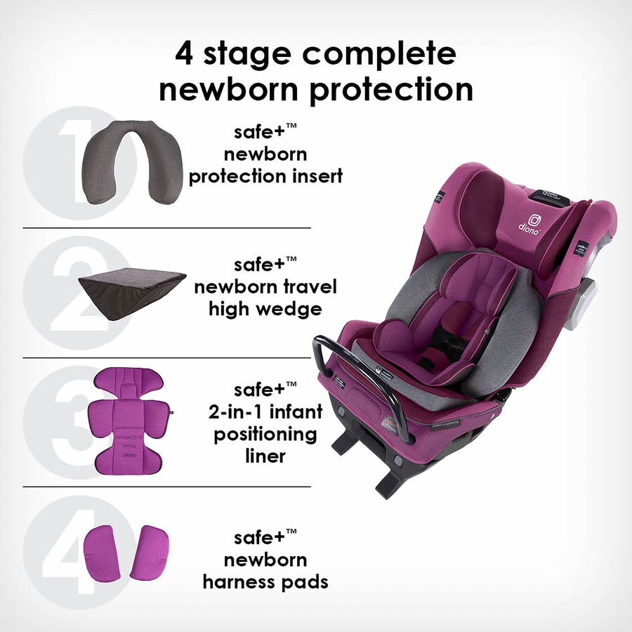 Diono Radian 3QXT Narrow AllinOne Convertible Car Seat Purple Plum