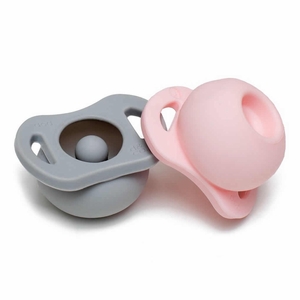 Doddle & Co. The Pop Pacifier, 2 Pack - Oh Happy Grey + Make Me Blush