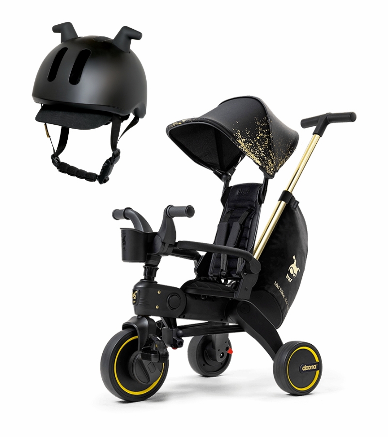 Doona Liki Trike S5 + Liki Helmet Bundle - Gold / Black