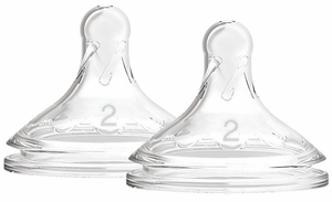 Dr. Brown's Options+ Level 2 Wide-Neck Bottle Nipples - 2-Pack