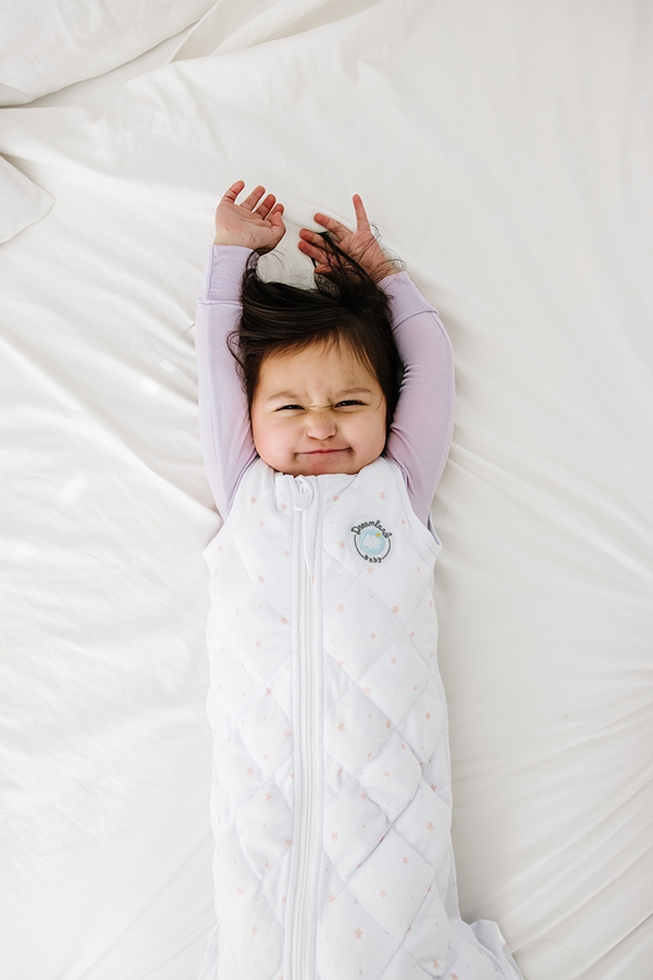 Dreamland Baby Dream Weighted Sleep Sack White w/ Blue Stars, 1224