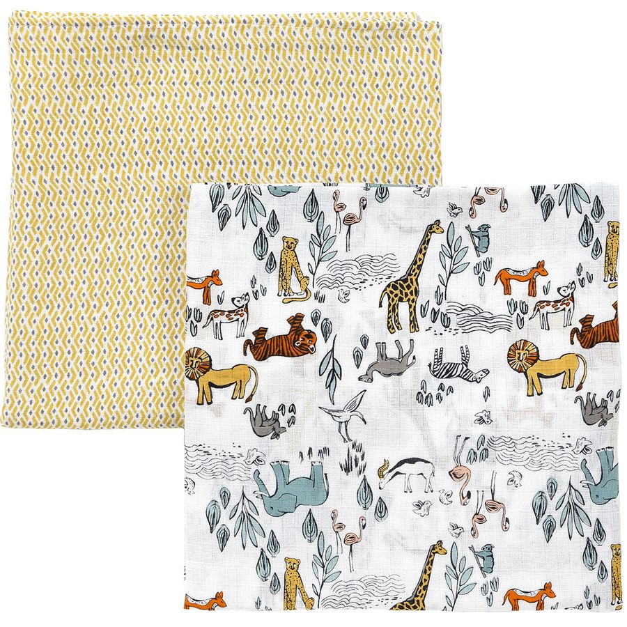 DwellStudio Safari Swaddle Blankets Set of 2