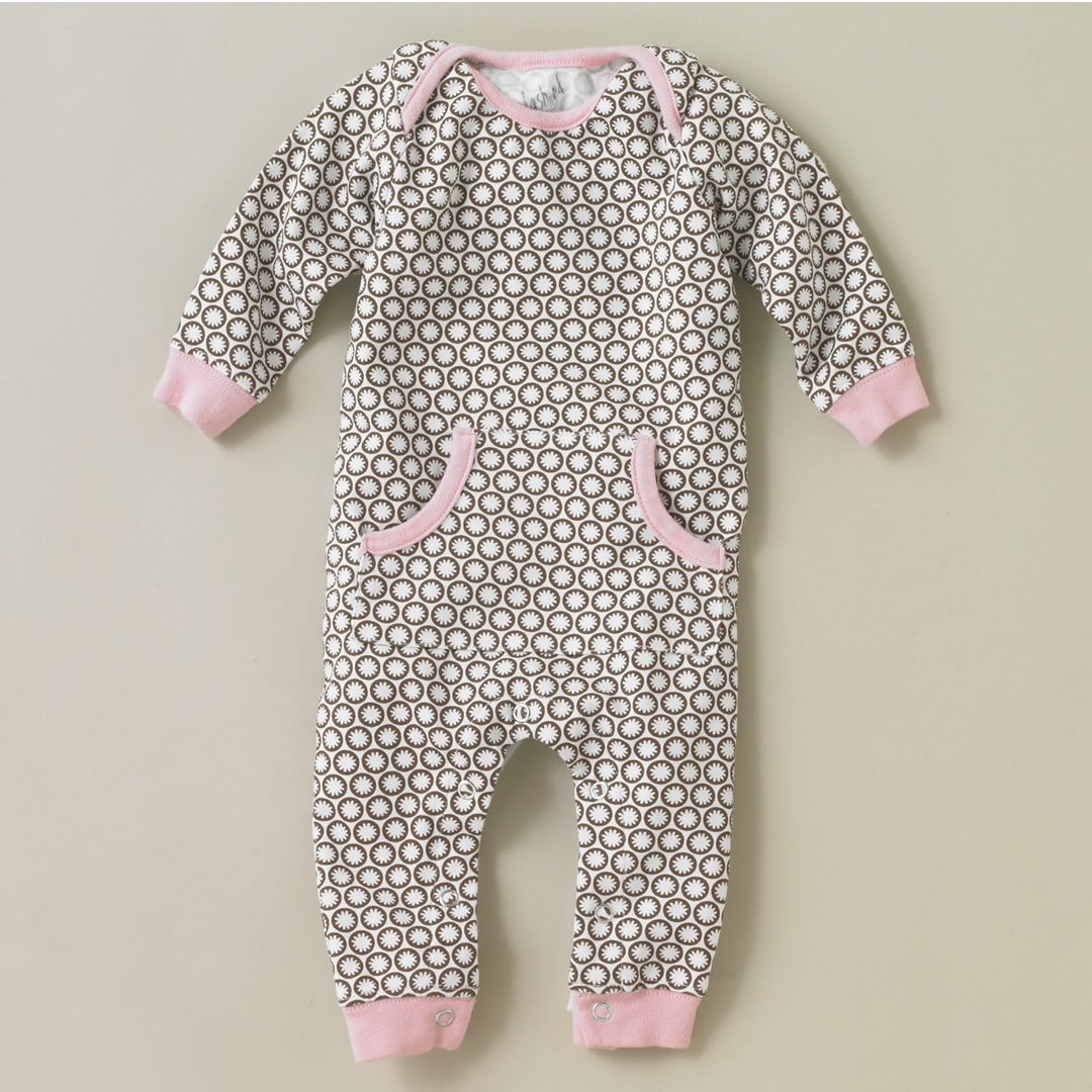 DwellStudio Starburst Chocolate Playsuit 0-3 Mo