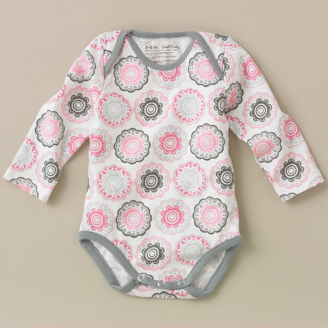 DwellStudio Zinnia Rose Long Sleeve Bodysuit 0-3 Mo