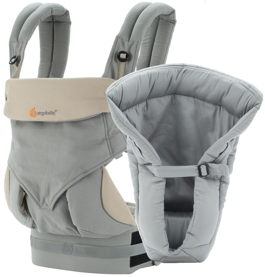 Ergobaby 360 Bundle of Joy Baby Carrier & Insert Grey